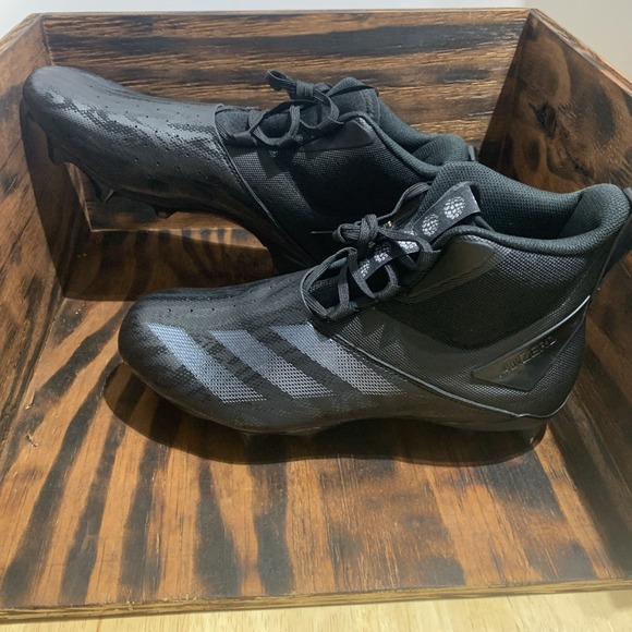 Adidas Adizero Chaos Football‎ Cleats Black CBLACK Men's Size 10 NEW ID9103 - Picture 1 of 9